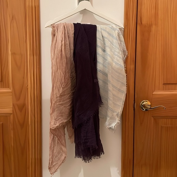 Old Navy scarves - one size - 3 scarves: purple, pink, blue/white striped. - Picture 6 of 6